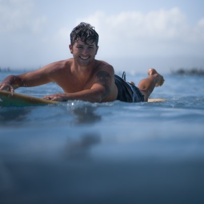 surf instructor chad in water