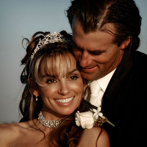 loving couple embracing