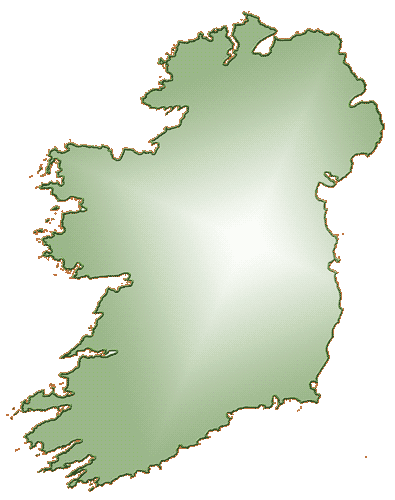 country of ireland, green with gradient